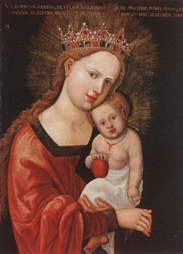 Mary with the Child by Albrecht Altdorfer, hand-painted oil painting reproduction