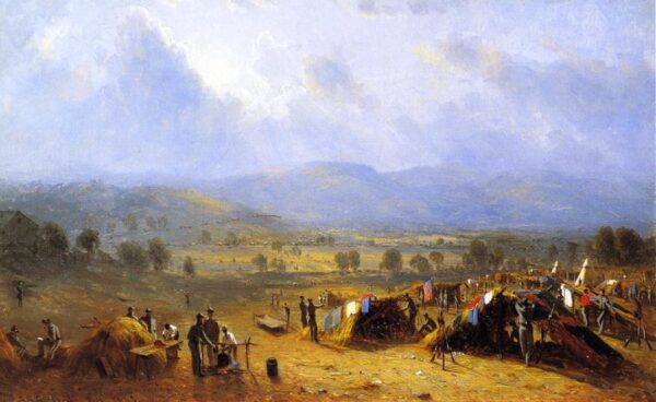 The Camp of the Seventh Regiment near Frederick, Maryland by Sanford Robinson Gifford, hand-painted oil painting reproduction
