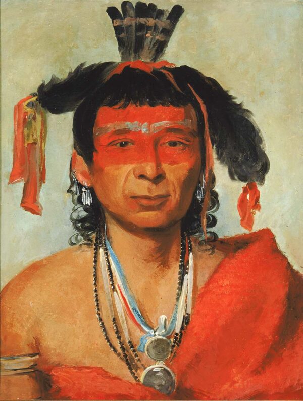 Mash kee wet, a Great Dandy by George Catlin, hand-painted oil painting reproduction