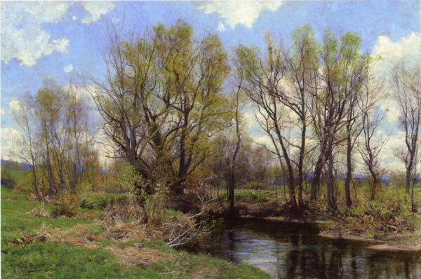 Early Spring Near Sheffield, Massachusetts by Hugh Bolton Jones, hand-painted oil painting reproduction