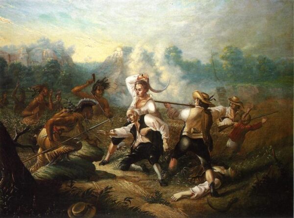 Massacre at Wyoming Valley by Charles Wimar, hand-painted oil painting reproduction