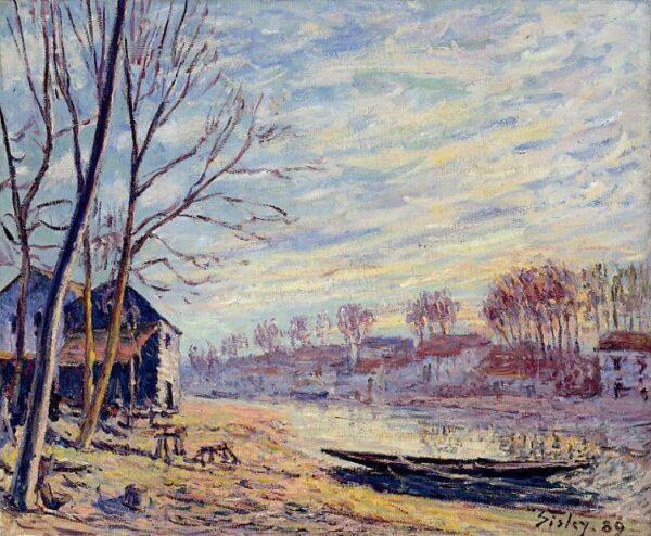 Matrat Cottages by Alfred Sisley, hand-painted oil reproduction