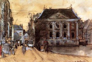 Mauritshuis In Den Haag by Floris Arntzenius, hand-painted oil painting reproduction