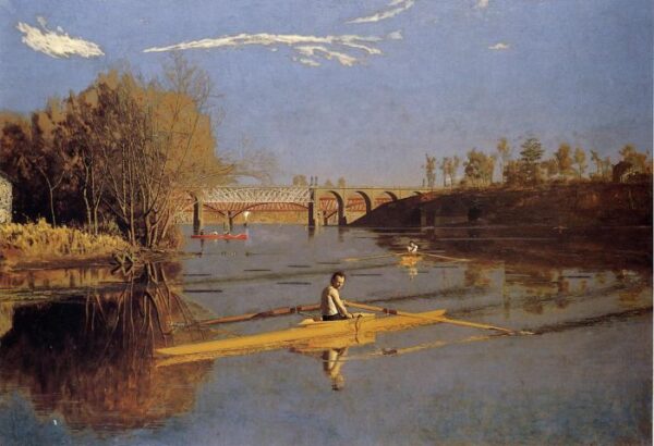 Max Schmitt In A Single Scull by Thomas Eakins, hand-painted oil painting reproduction
