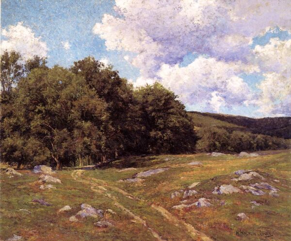 Meadow Crossing by Hugh Bolton Jones, hand-painted oil painting reproduction