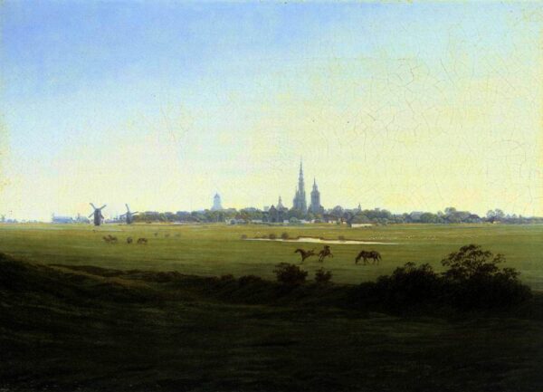 Meadows near Greifswald by Caspar David Friedrich, hand-painted oil painting reproduction