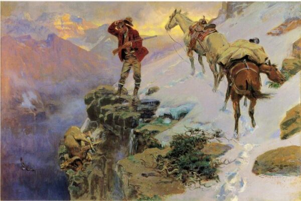 Meat’s Not Meat ‘Til It’s In The Pan by Charles Marion Russell, hand-painted oil painting reproduction