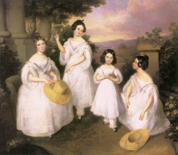 The Daughters of Istv Medgyasszay by Károly Brocky, hand-painted oil painting reproduction