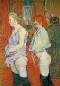 Rue des Moulins The Medical Inspection by Toulouse-Lautrec, hand-painted oil painting reproduction