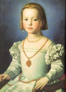 Bia. The Illegitimate Daughter of Cosimo I de’ Medici by Agnolo Bronzino, hand-painted oil painting reproduction