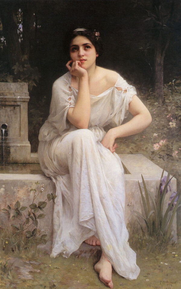 Meditation by Charles-Amable Lenoir, hand-painted oil painting reproduction