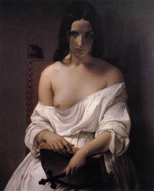Meditation on the History of Italy by Francesco Hayez, hand-painted oil reproduction
