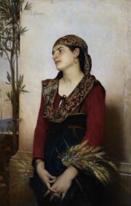 Mediterranean Beauty by Jules Joseph Lefebvre, hand-painted oil painting reproduction
