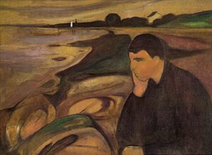 Melancholy by Edvard Munch, hand-painted oil painting reproduction