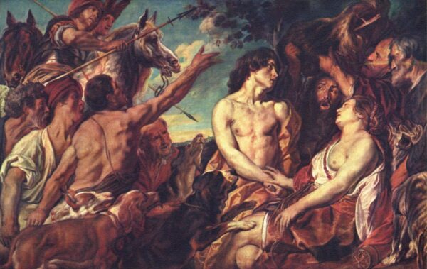 Meleager and Atalante by Jacob Jordaens, hand-painted oil painting reproduction