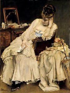 Memories and Regrets by Alfred Stevens, hand-painted oil painting reproduction