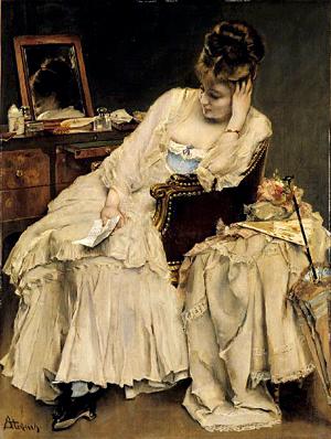 Memories and Regrets by Alfred Stevens, hand-painted oil reproduction
