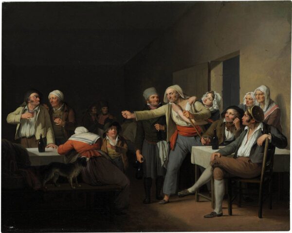 Men Competing by Louis Leopold Boilly, hand-painted oil painting reproduction