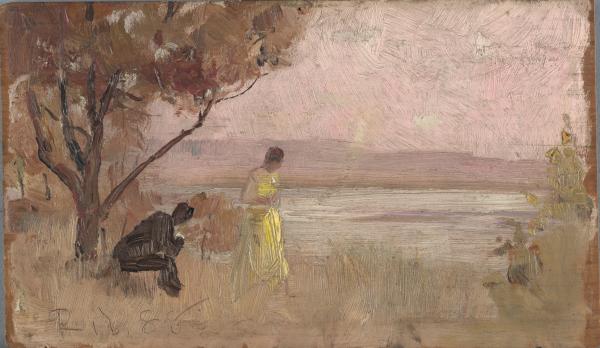 Mentone by Tom Roberts, hand-painted oil reproduction
