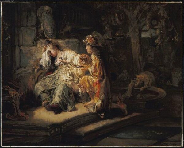 Mercury and Aglauros by Carel Fabritius, hand-painted oil painting reproduction