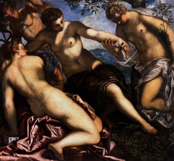 Mercury and the Graces by Paolo Veronese, hand-painted oil painting reproduction