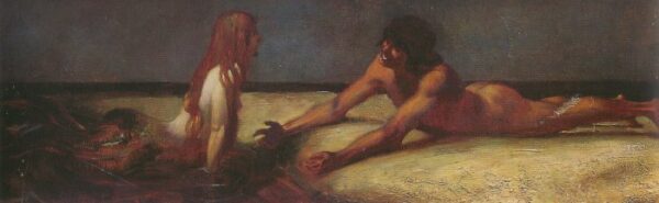 Mermaid by Franz von Stuck, hand-painted oil painting reproduction