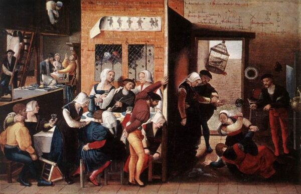 Merry Company by Jan Sanders van Hemessen, hand-painted oil painting reproduction
