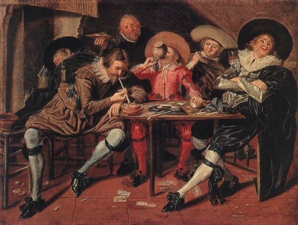 Merry Party in a Tavern by Dirck Hals, hand-painted oil painting reproduction