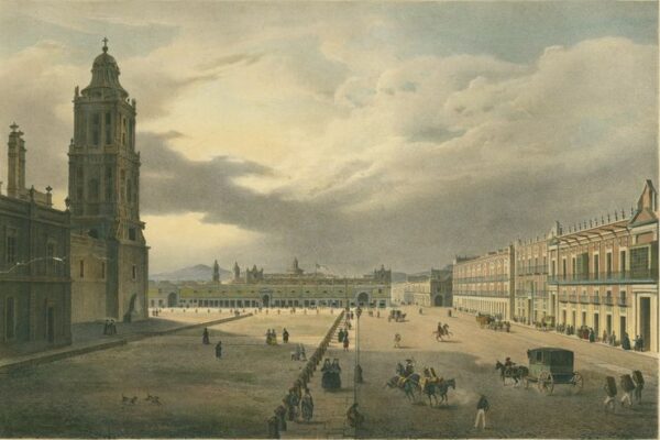 Mexico City by Carl Nebel, hand-painted oil painting reproduction