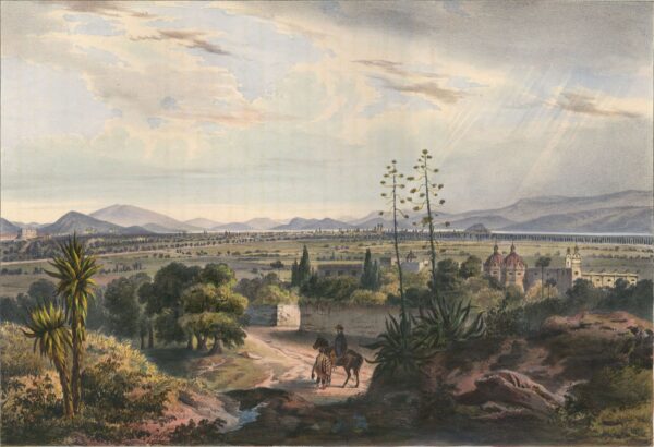 Mexico City seen from Tacubaya by Carl Nebel, hand-painted oil painting reproduction