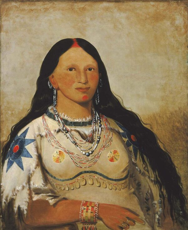 Mi neek ee sunk te ka, Mink, a Beautiful Girl by George Catlin, hand-painted oil painting reproduction