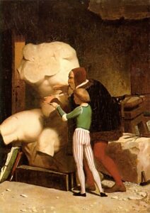 Michelangelo by Jean-Léon Gérôme, hand-painted oil painting reproduction