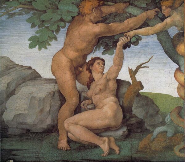 The Original Sin by Michelangelo, hand-painted oil painting reproduction