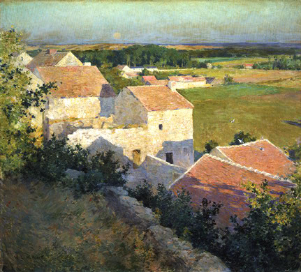 Midsummer Twilight by Willard Metcalf, hand-painted oil reproduction