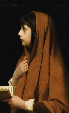 Mignon by Jules Joseph Lefebvre, hand-painted oil reproduction
