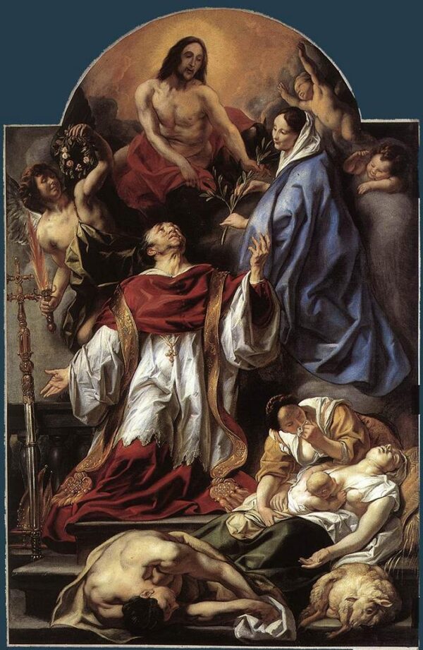 Saint Charles Cares For The Plague Victims of Milan by Jacob Jordaens, hand-painted oil painting reproduction