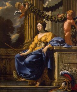 Allegorical Portrait of Anna of Austria as Minerva by Simon Vouet, hand-painted oil painting reproduction