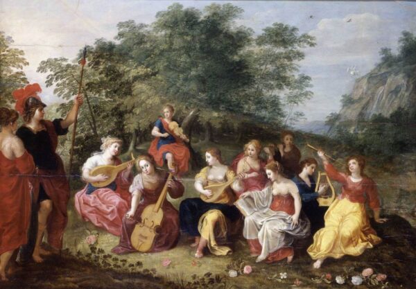 Minerva and the Nine Muses by Hendrick van Balen, hand-painted oil reproduction