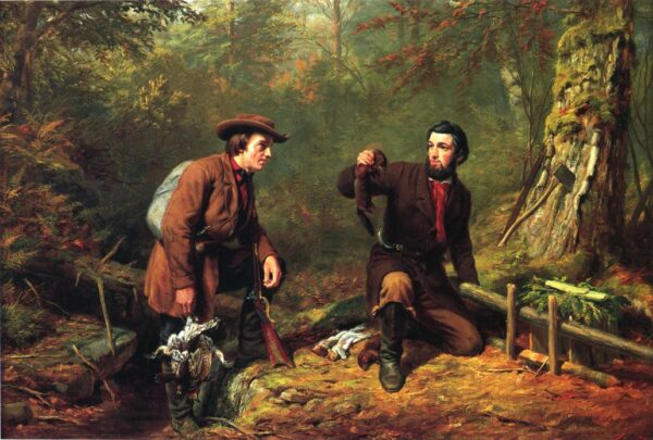 Mink Trapping in Northern New York by Arthur Fitzwilliam Tait, hand-painted oil painting reproduction