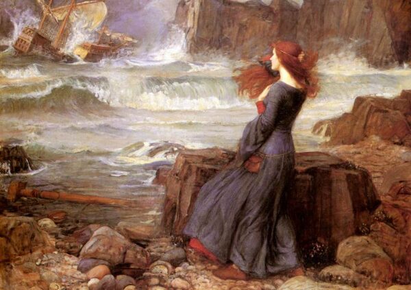 Miranda The Tempest by John William Waterhouse, hand-painted oil painting reproduction