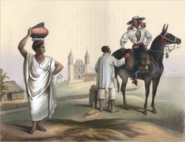 Gente de Tierra Caliente entre Papantla y Misantla by Carl Nebel, hand-painted oil painting reproduction