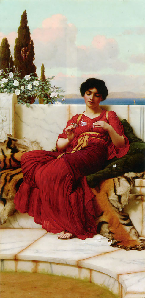 Mischief by John William Godward, hand-painted oil reproduction