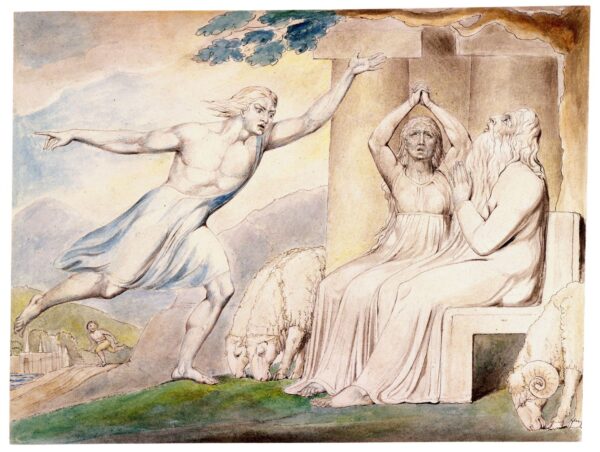The Messengers Tell Job of His Misfortunes by William Blake, hand-painted oil painting reproduction