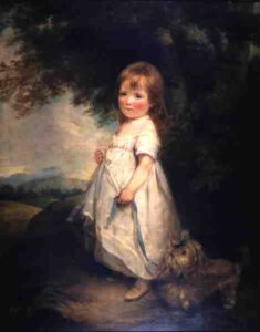 Miss Anderson with her dog 1810 by Arthur William Devis, hand-painted oil painting reproduction