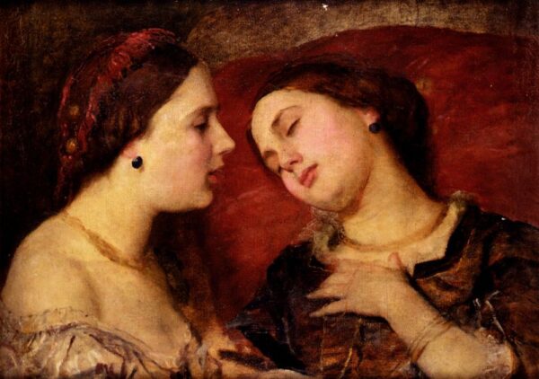 Miss Georgina Treherne by George Frederic Watts, hand-painted oil painting reproduction