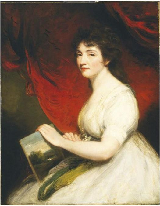 Miss Mary Linwood by John Hoppner, hand-painted oil reproduction