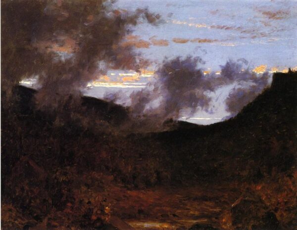 Mist Rising near New Paltz by Jervis McEntee, hand-painted oil painting reproduction