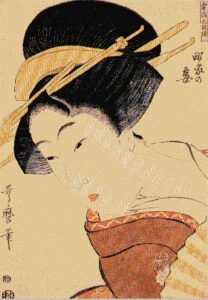 Mistress Of A Merchant by Kitagawa Utamaro, hand-painted oil painting reproduction