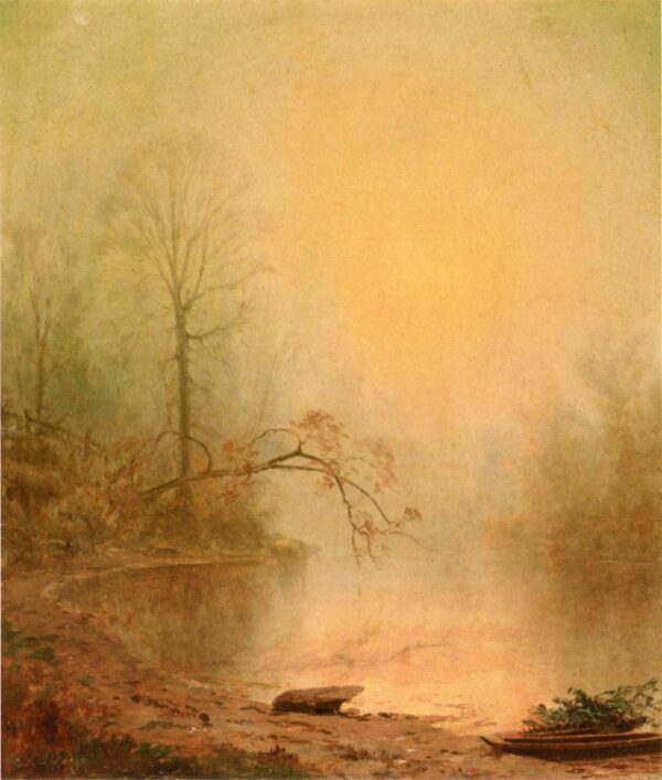 Misty Morning by Jervis McEntee, hand-painted oil painting reproduction