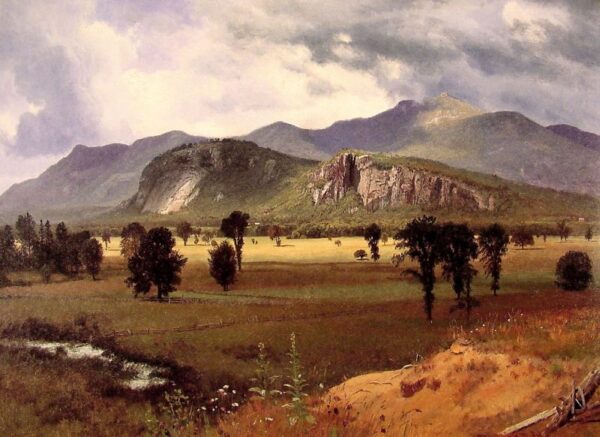 Moat Mountain Intervale, New Hampshire by Albert Bierstadt, hand-painted oil painting reproduction